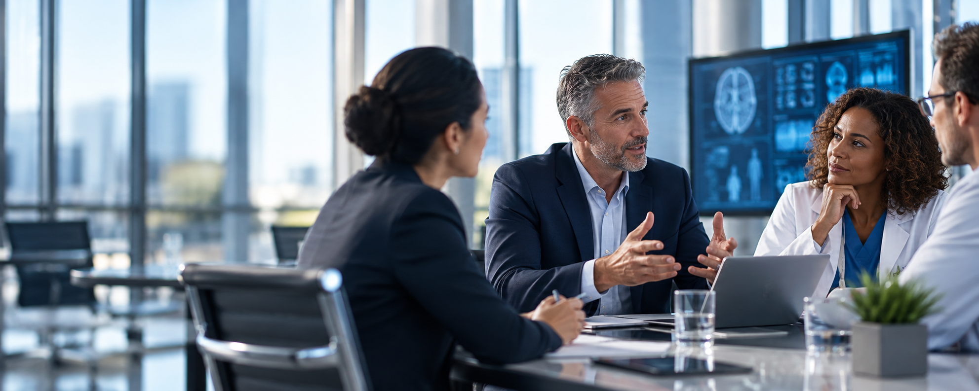 Healthcare executive discussion